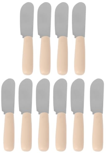 MAGICLULU Couteaux à Beurre Cuisine 10 Pièces en Acier Inoxydable | Spatules à Crème pour Pâtisserie, Prise Confortable, Haute Robustesse, Lot de Cuisine