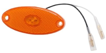 Ronyme LED Side Marker Lamp Easy Installation Auto Accessory Oval Pre Wired Replace Parts Indicator Lamp for Trucks Rvs