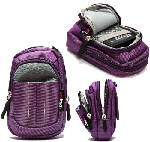 Navitech Purple Compact Camera Case Compatible with Agfaphoto Realishot DC5500 Compact Digital Camera