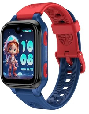 LAGENIO K9 Kid Smartwatch AI avec GPS et téléphone, 1.78'' AMOLED 4G pour Enfants avec Appel vidéo, réveil, Mode école, IP68 étanche Smartwatch pour Enfants pour Adolescents à partir de 6