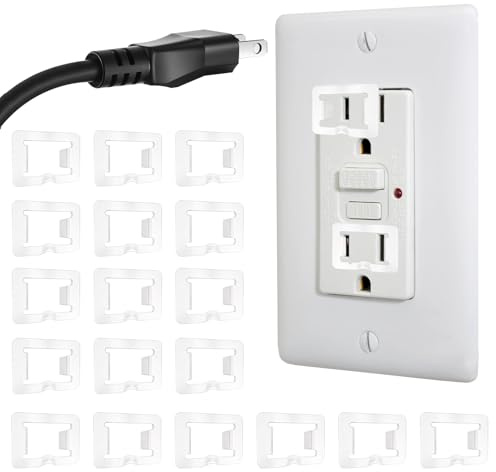BOHUIZ 20 Pcs 2 Prong Loose Outlet Plug Fix, Plastic Socket Outlet Tightener Insert Snug Plugs for Loose Outlets Ensure Secure Connection for Power Plug Compatible with Most Losing Outlets and Socket