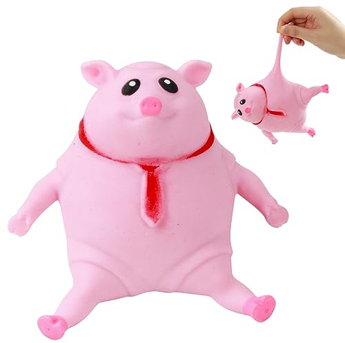 Stress Schwein Stress Spielzeug, Anti Stress Schwein Rosa, Squishy Squeeze Toys, Antistress Spielzeug Squishy Pig, Fidget Toys, Sensorik Autismus Spielzeug Splashy Piggy für Kinder Erwachsener