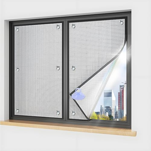 Película para Ventanas Protección Solar, Película Aislante de Aluminio Doble de 9 Mm de Espesor, Oscurecimiento Total película Privacidad, para Casa Oficina Garaje Balcony Solarium(Black,55x120cm)