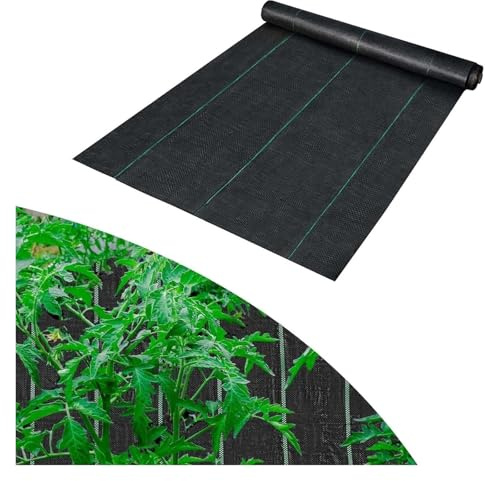 KEuLen Malla Antihierbas, Tela Antihierba, Estera de jardinería antimaleza for estabilización del Suelo, paisajismo y Barrera contra malezas(0.9x91m/3x300ft)