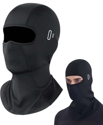 Masques de cyclisme, doublures de casque de vélo pour hommes et femmes, coupe-vent, chauds et respirants, adaptés au cyclisme, au ski, à la moto et aux sports de plein air (noir)