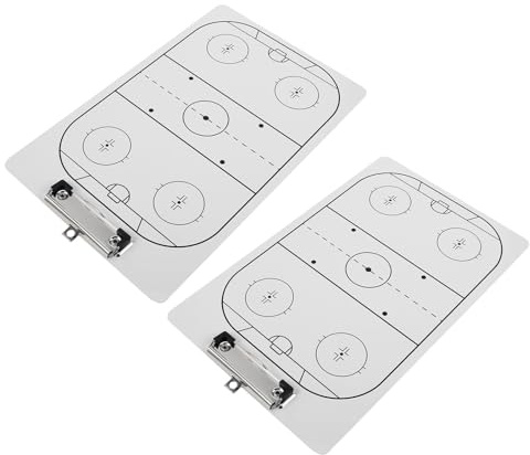 Cabilock 2 Tableros de Hockey para Entrenadores Portapapeles de Borrado Seco Material de Entrenamiento Deportivo Tablero Táctico Portátil para Equipos de Hockey Uso para Entrenamiento