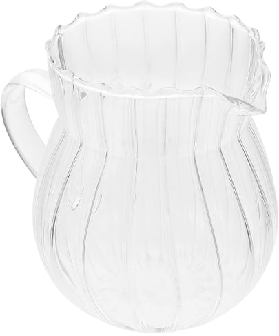 Glass Milk Pitcher Breast Milk Jug for Coffee and Sauce, Home Use | Glass Milk Jar for Cafe, Easy to Clean, Multi-purpose for Hotels and Homes, Beaker for Milk