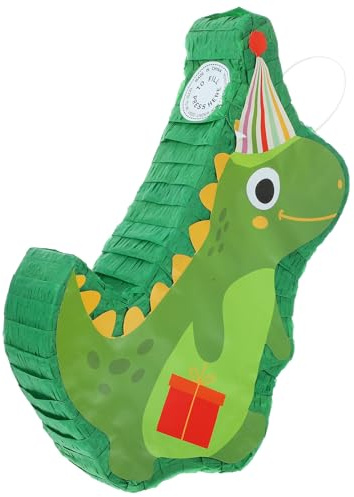 CALLARON Piñata Decorazione Riutilizzabile in Carta Verde Dinosauro per Feste di Compleanno e Accessorio Fotografico per Festival e Party Divertenti