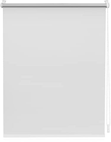 Lichtblick Thermorollo ohne Bohren, Klemmfix, Verdunklungsrollo, Hitzeschutz, Sichtschutz, Wandmontage, Deckenmontage, Rollo für Fenster und Türen Weiß,B90 x H220 cm