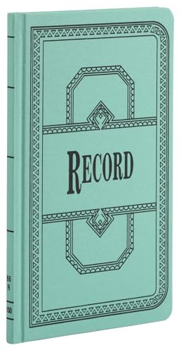 Boorum & Pease 66150R Account Book, Record-Ruled, 150 Pages, 12-1/8-Inch x7-5/8-Inch, Blue