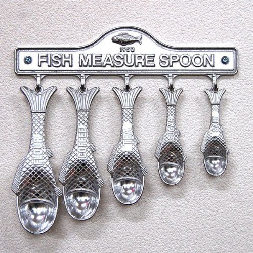 Dalton 100-029 Fish Measuring Spoon Set, Aluminum, Set of 5