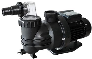 AquaForte Bomba de piscina AquaForte SP-250A, 250 vatios, 7,5 m3 por hora, altura 7,5 metros, para piscinas elevadas de hasta 10 m3, con cable de 1,5 metros, para agua dulce y salada