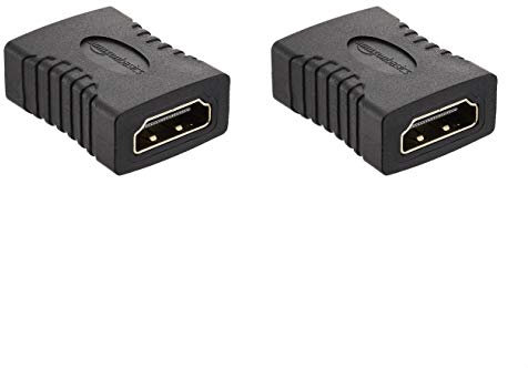 Amazon Basics Accoppiatore HDMI (confezione da 2), 29 x 22 mm, Nero