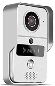 Portier vidéo sans Fil, Moniteur Smart caméra de sécurité HD vidéo en Temps réel, Deux Voies Audio Vision Nocturne Sonnette, Wall Mount système de sécurité à Domicile,Silver