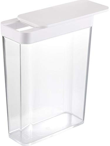 YAMAZAKI 4952 TOWER Food Container, white, Polystyrene/Polyethylene, 18.7 x 8.5 x 24.5 cm