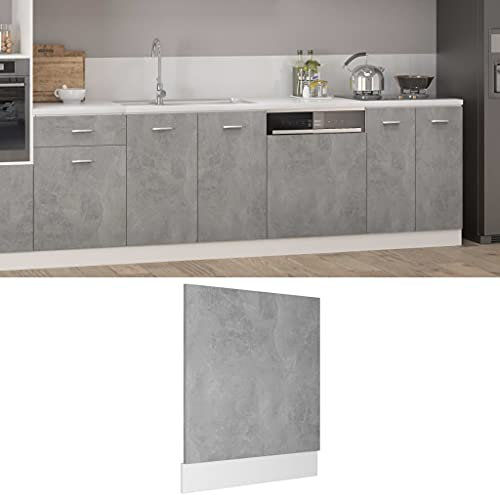 SKM Pannello Lavastoviglie Grigio Cemento 59,5x3x67 cm Truciolato