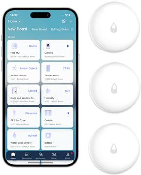 Aqara Water Leak Sensor 3 Pack, Zigbee Wireless Water Leak Detector for Alarm System and Smart Home Automation, Requires AQARA HUB, App Notifications, for Kitchen, Bathroom, Basement, Works with IFTTT