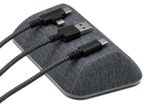 Smartish® Magnetic Cord Holder - Bigger Cable Wrangler Organizer with Magnet Clips for Charger Management on Desktop, Nightstand - Holds 6+ Cables - No. 2 Pencil Gray