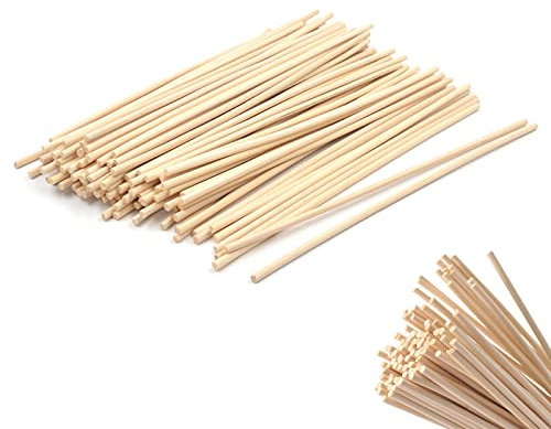 100 Stück Peddigrohr Staken, Flechtmaterial,Rattanstäbchen für Aroma Diffuser lang - Ersatz Duft Stäbe, Raumduft Stäbchen,Ø 3mm Flechtmaterial für Erstellen von Körben, Büro,Zuhause (60CM)