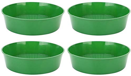 20.6cm Plastic Round Garden Sieve, 4PCS Heavy Duty Mesh Garden Soil Sieve Garden Riddle Compost Sieve Soil Sifter Garden Sieve for Soil and Stones