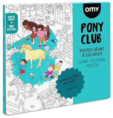 OMY Poster géant à colorier poney club by 100x70cm