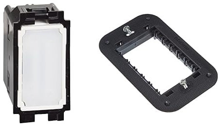 Bticino SK4004F Invertitore Living Now + Bticino Living Now Supporto 3 moduli, nero