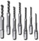 Lot de 7 forets à trous carrés en acier rapide pour menuiserie - 6,4 mm, 8 mm, 9,5 mm, 10 mm, 11 mm, 12,7 mm, 14 mm, 16 mm