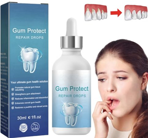 Gum Regrowth Drops,Gum Repair for Receding Gums,Natural Gum Restore Liquid Drops Mouthwash,Receding Gum Treatment,Gum Regrowth for Receding Gum,Gum Repair Treatment for Gum Health,Gum Disease Gel