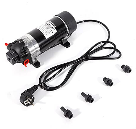 EurHomePlus 220V Druckpumpe Wasserpumpe Selbstansaugende Pumpe Hochdruckpumpe Membranpumpe 5.5L/min, Für Aquarium Teich Garten und Hydroponik System 160PSI