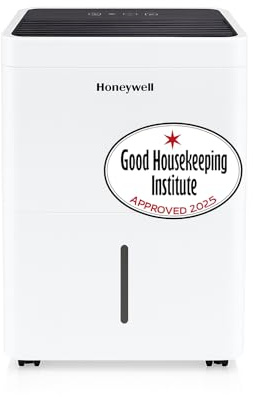 Honeywell 30L/Day Dehumidifiers For Home With Digital Display, Dehumidifiers For Drying clothes, 24Hr Timer, Dehumidifier With Washable Dust Filter, 3.4L Water Tank