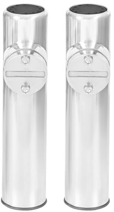 Angelrutenhalter Bootsrutenhalter 2stk Edelstahl Rutenhalter für 19-25mm Reling Fischen Schienen 360° Drehung Röhrchenständer