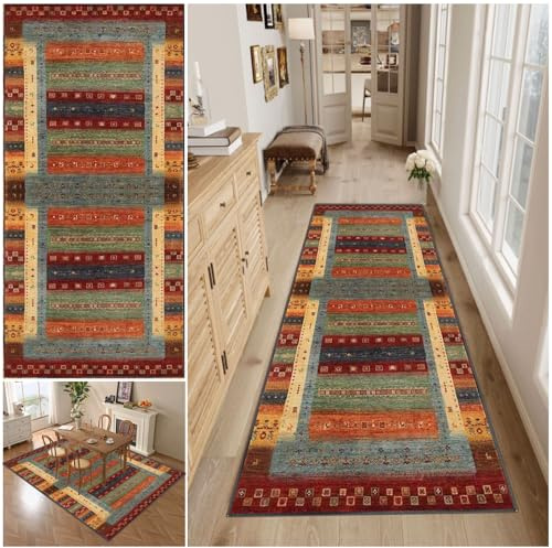 Carpet Runners for Hallway Non Slip Long, Washable Area Runner Rug, Kitchen Runner, Thickened Living Room Carpet, 40 x 60 cm Indoor corridor Carpet Indoor Bathroom Mat for Bedroom Entryway Laundry