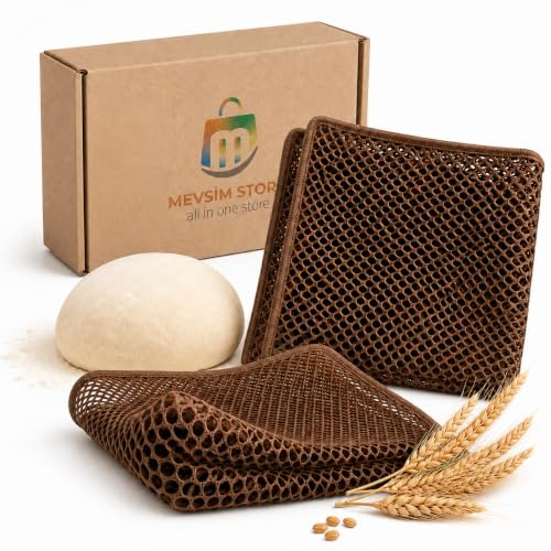 Silva [ Test SEHR GUT, Note 1.0 Teigreinigungstuch 25x25 cm 2er Set | Netzspültuch & Teigtuch für Hygienische Sauberkeit - Geschirrtuch für Küche & Backen – Antibakterielle Reinigungstücher