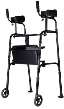 Gehgestell Rollator mit Rad und Sitz for eingeschränkte Mobilität bei Erwachsenen, höhenverstellbar, faltbar, verstellbare Griffe, Rollator for Senioren Gehhilfen für Senioren