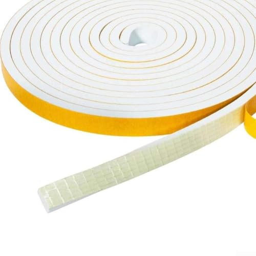 245 m Klebeband, Wetterstreifen für Fenster und Türen, Staub- und Lärmschutz (12 mm x 10 mm x 2 m)