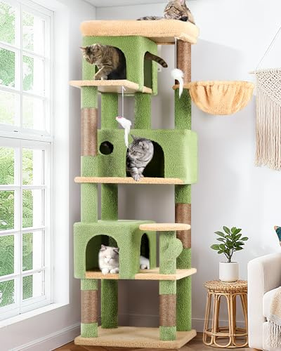 Globlazer F66 Árbol Rascador Cactus Verde Estable 168 cm para Gatos Adultos