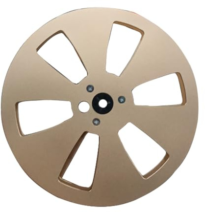 Qsvbeeqj Precisions Leerrolle aus Aluminium, 17,8 cm, für 1/4-Zoll-Klebeband, für offene Sound-Decks, mit 6 Löchern, leer