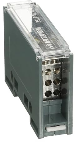 QUARKZMAN 1 In 9 Out Morsetti A Binario 690V 150A Connettori | Blocco Di Distribuzione Dell'Alimentazione, Crimpatura Divisore Cavi, Con Custodia Ignifuga, Per Armadi Di Distribuzione