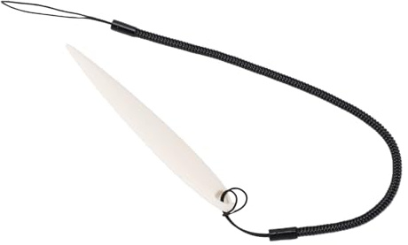 Aramox Resistiv Stylus Penna Plast Resistiv Pekskärmspenna 130 Cm Fjäderrep Slät Spets Repsäker för POS-maskin PDA-användare i Detaljhandeln Kassa och Lagerarbete (Vit)