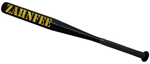 Baseballschläger Zahnfee in Schwarz Gold aus Aluminium I Länge 65 cm Alu | 26 Zoll Schläger mit einem Gewicht von 520 Gramm und einem Rutschfestem Griff I Lustiges Geschenk für Männer und Frauen
