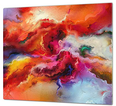 Tabla para picar de cristal templado o cubre vitro – Salvaencimera – Resistente a golpes y arañazos – UNA PIEZA (60 x 52 cm) o DOS PIEZAS (30 x 52 cm) 60D14
