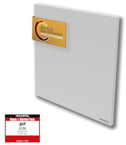 SCHMIDBAUER® Infrarotheizung Concept 450 Watt - inkl. Montagezubehör - Wand/Deckenhalterung - deutsche Qualitätsmarke - Überhitzungsschutz