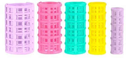 30 Pcs Kunststoff Haar Roller Lockenwickler Friseur Griff Styling Tools Home DIY Schönheit für Frauen groß mittel klein DIY selbst Griff Lockenwickler