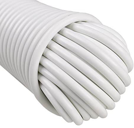 West Coast Paracord’s Plastic Coated Clothesline – Synthetic Fiber Core – All Purpose Laundry Line Dryer Rope – Strong and Durable – Crafting and DIY Projects - (7/32 Inch, 50 FT)