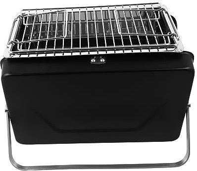 YARNOW Klappbarer Metall-grill Im Aktentaschen-stil Tragbarer Barbecue-grill Für Outdoor-camping Picknick Und Terrassen-nutzung Leicht Und Praktisch