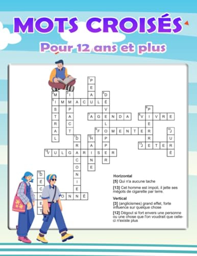 Jeux de Mots Croisés Éducatifs pour Ados (12 ans et plus) | Mots Fléchés Mots Croisés | Mots Croisés Enfants