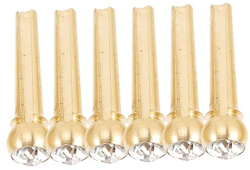 TOYANDONA 6pcs Acoustic Guitar Tuning Pegs Guitar Bridge Pegs Fixed Cones High Durability for Stringed Instruments