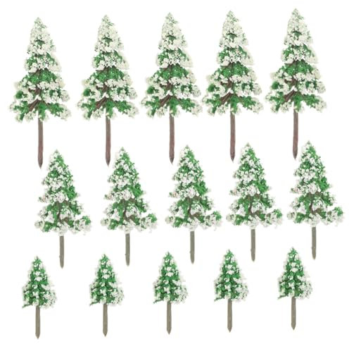 HOODANCOS 15St Mini-Zedernbaum Mini-Szenen-Layout-Modell künstlicher Baum Pflanzendekor Modelle Minibäume Miniatur-Szenenbäume Anlage Architekturmodell Zubehör Gefälschte Bäume 7c schmücken