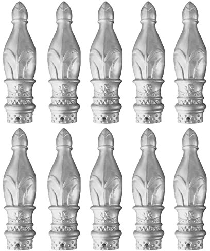 10 Stück Zaun-Endkappen, Zaun-Endstücke, schlagfeste Endstücke, Zaun-Aufsatz, Aluminium, dekorative Pfähle, Metallkappen, Zaun-Dekor-Zubehör, 25 x 25 mm