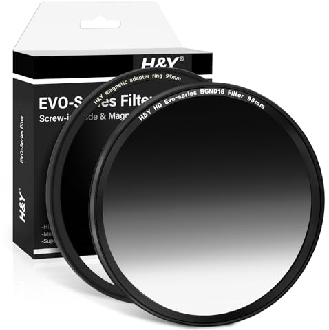 H&Y EVO Soft GND16 Filter, 95mm Graduated Neutral Density Filter with Double-Mount Magnetic & Screw-in 2-in-1, 4-Stop Light Reduction